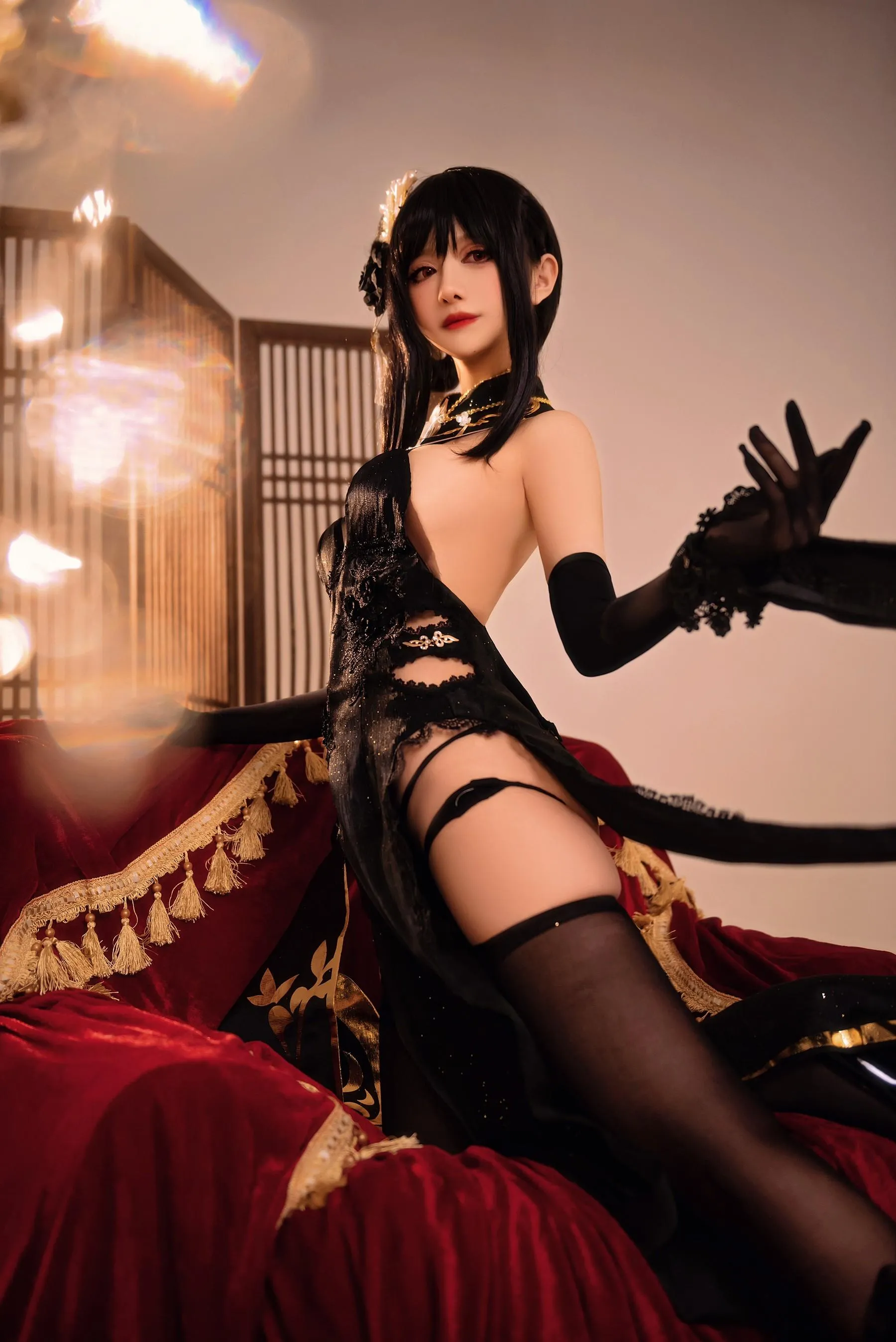 shika小鹿鹿 – NO.92 碧蓝航线镇海 奇奢花苑 [28P]插图9